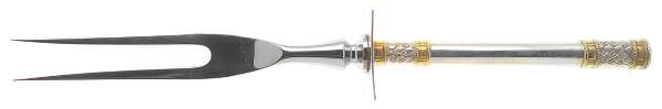 Golden Aegean Weave (Sterling, 1971) Large Stainless-Prong Roast Carving Fork