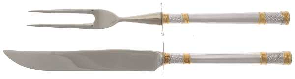 Golden Aegean Weave (Sterling, 1971) Small Stainless Blade 2-Piece Steak Carving Set