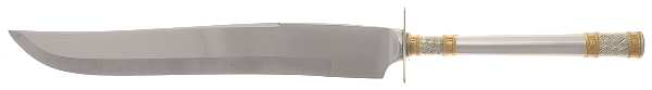Golden Aegean Weave (Sterling, 1971) Large Stainless Blade Roast Carving Knife