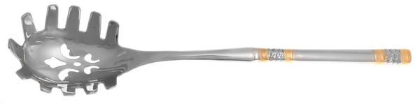 Golden Corsica (Stainless, Gold Accent) Pasta Server with Stainless Bowl HC