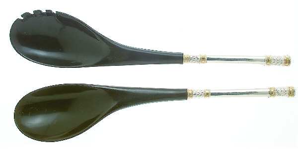 Golden Corsica (Stainless, Gold Accent) Plastic Bowl 2-Piece Salad Set