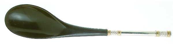 Golden Corsica (Stainless, Gold Accent) Salad Serving Spoon with Plastic Bowl