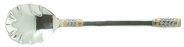 Golden Corsica (Stainless, Gold Accent) Sugar Shell Spoon
