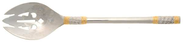 Golden Corsica (Stainless, Gold Accent) Pierced Tablespoon (Serving Spoon)