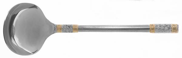 Golden Corsica (Stainless, Gold Accent) Solid Gravy Ladle