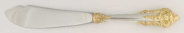 Golden Grande Baroque (Sterling, Gold Accent) Hollow Handle Master Butter Knife