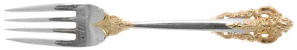 Golden Grande Baroque (Sterling, Gold Accent) Individual Salad Fork