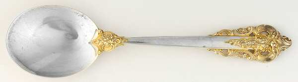 Golden Grande Baroque (Sterling, Gold Accent) Round Bowl Soup Spoon (Cream Soup)
