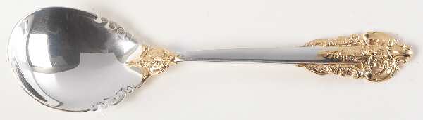 Golden Grande Baroque (Sterling, Gold Accent) Sugar Spoon