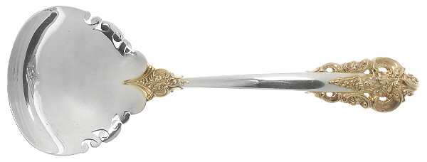 Golden Grande Baroque (Sterling, Gold Accent) Solid Gravy Ladle