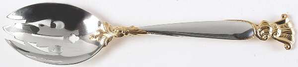 Golden Romance of The Sea (Sterling, Gold Accent) Pierced Tablespoon (Serving Spoon)
