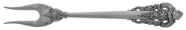 Grande Baroque (Sterling, 1941) Short Handle Pickle/Olive Fork
