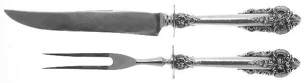 Grande Baroque (Sterling, 1941) Small Steak 2-Piece Carving Set w/Stainless Blade