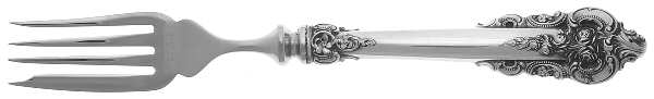 Grande Baroque (Sterling, 1941) Individual Hollow Fish Fork, Stainless Tines