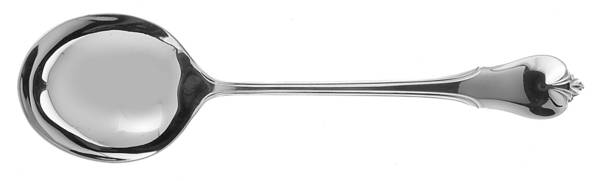 Grand Colonial (Sterling, 1942, No Monos) Round Bowl Soup Spoon (Gumbo)