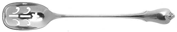 Grand Colonial (Sterling, 1942, No Monos) Pierced Bowl Short Handle Olive Spoon