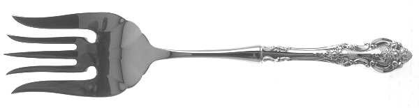 Grand Victorian (Sterling, 1973) Large Stainless-Tine Cold Meat Serving Fork