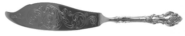 Grand Victorian (Sterling, 1973) Engraved Fish Serving Knife-Stainless Blade