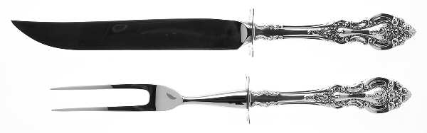 Grand Victorian (Sterling, 1973) Small Stainless Blade 2-Piece Steak Carving Set