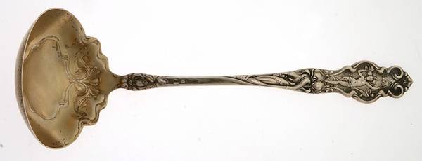 Irian (Sterling, 1902, No Monograms) Solid Soup Ladle