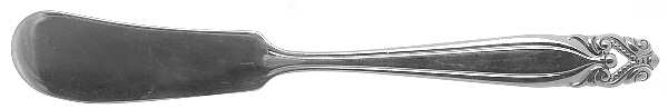 King Christian (Sterling, 1940, No Monograms) Flat Handle Butter Spreader