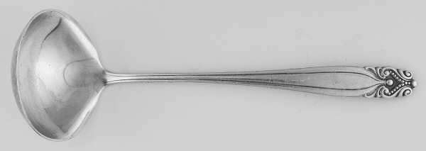 King Christian (Sterling, 1940, No Monograms) Solid Piece Cream Ladle