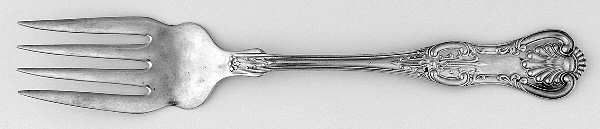 Kings (Sterling, 1903) Medium Solid Cold Meat Serving Fork