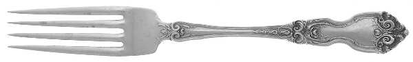 La Reine (Sterling, 1921, No Monograms) Fork