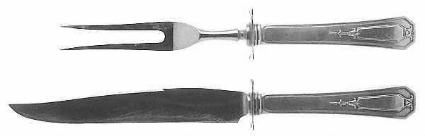 Princess Mary (Sterling, 1922, No Monos) Small Steak 2-Piece Carving Set w/Stainless Blade