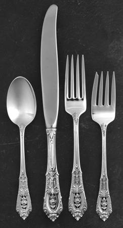 Rose Point (Sterling, 1934, No Monograms) 4 Piece Place Size Setting