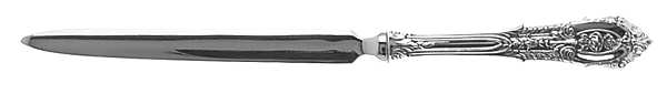 Rose Point (Sterling, 1934, No Monograms) Letter Opener with Stainless Blade
