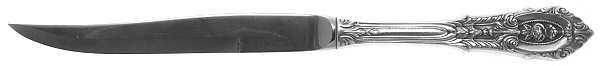 Rose Point (Sterling, 1934, No Monograms) Individual Steak Knife w/Bevel Blade