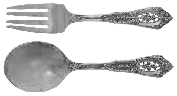 Rose Point (Sterling, 1934, No Monograms) 2 Pc Baby Set (BF, BS)