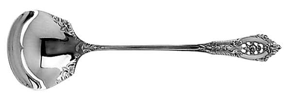 Rose Point (Sterling, 1934, No Monograms) Solid Piece Cream Ladle