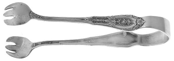 Rose Point (Sterling, 1934, No Monograms) Small Sugar Tongs