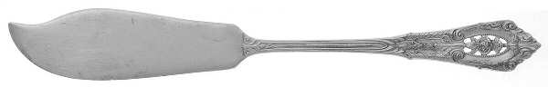 Rose Point (Sterling, 1934, No Monograms) Flat Handle Master Butter Knife