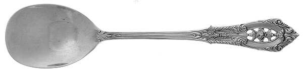 Rose Point (Sterling, 1934, No Monograms) Large Sherbet Spoon