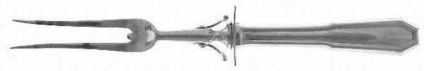 Somerset (Sterling, 1913) Large Stainless-Prong Roast Carving Fork by Wallace Silver