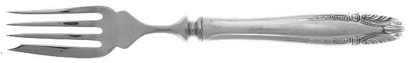 Stradivari (Sterling, 1937, No Monograms) Individual Hollow Fish Fork, Stainless Tines