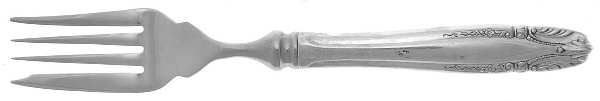 Stradivari (Sterling, 1937, No Monograms) Individual Hollow Fish Fork, Stainless Tines