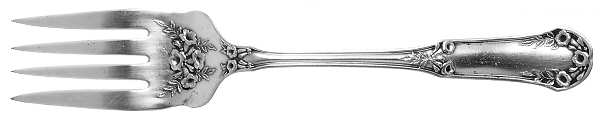 Trumpet Vine (Silverplate, 1912) Medium Solid Cold Meat Serving Fork