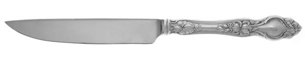 Violet (Sterling, 1904, No Monograms) Steak Knife Individual Hollow, No Serrate HC