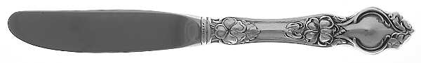 Violet (Sterling, 1904, No Monograms) Modern Hollow Butter Spreader (Stainless)