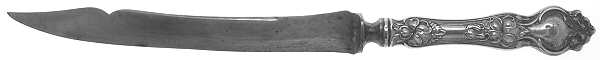 Violet (Sterling, 1904, No Monograms) Large Stainless Blade Roast Carving Knife