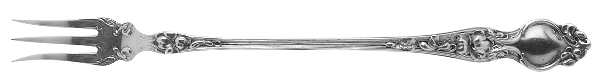 Violet (Sterling, 1904, No Monograms) Long Handle Olive Fork