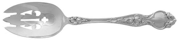 Violet (Sterling, 1904, No Monograms) Pierced Tablespoon (Serving Spoon)