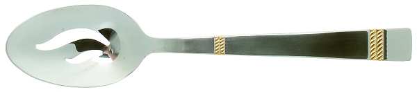 Gold Laredo (Stainless, Gold Acct) Pierced Tablespoon (Serving Spoon)