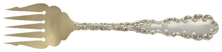 Waverly (Sterling, 1890) Large Solid Tined Sardine Serving Fork