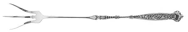 Dresden (Sterling, 1896) Large Lettuce Serving Fork by Whiting Manf Co