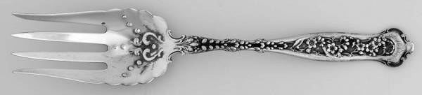 Dresden (Sterling, 1896) Solid Salad Serving Fork by Whiting Manf Co
